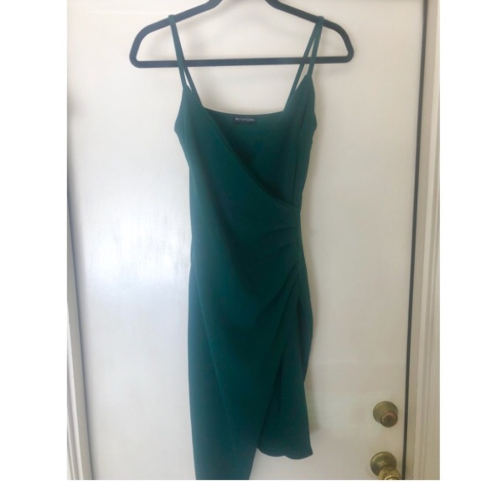 Emerald Green Asymmetrical Bodycon Dress